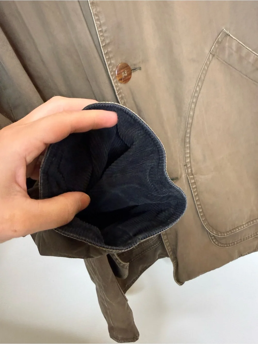 90s vintage J Crew Chore Jacket Work Wear Flannel Lined Cotton Heritage Utility